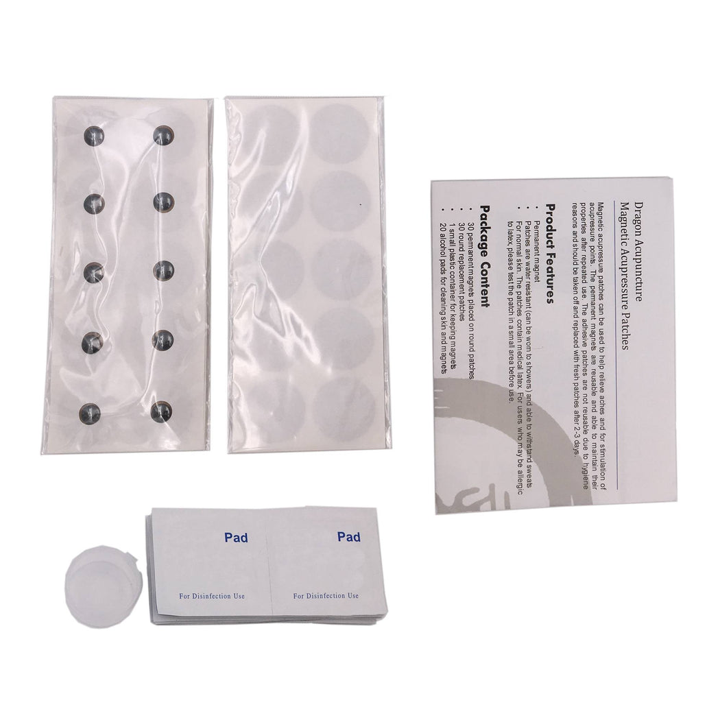 Magnetic Acupressure Patches 600 Gauss 30 Magnets 30 Replacement Adhesives Kit Magnet Therapy